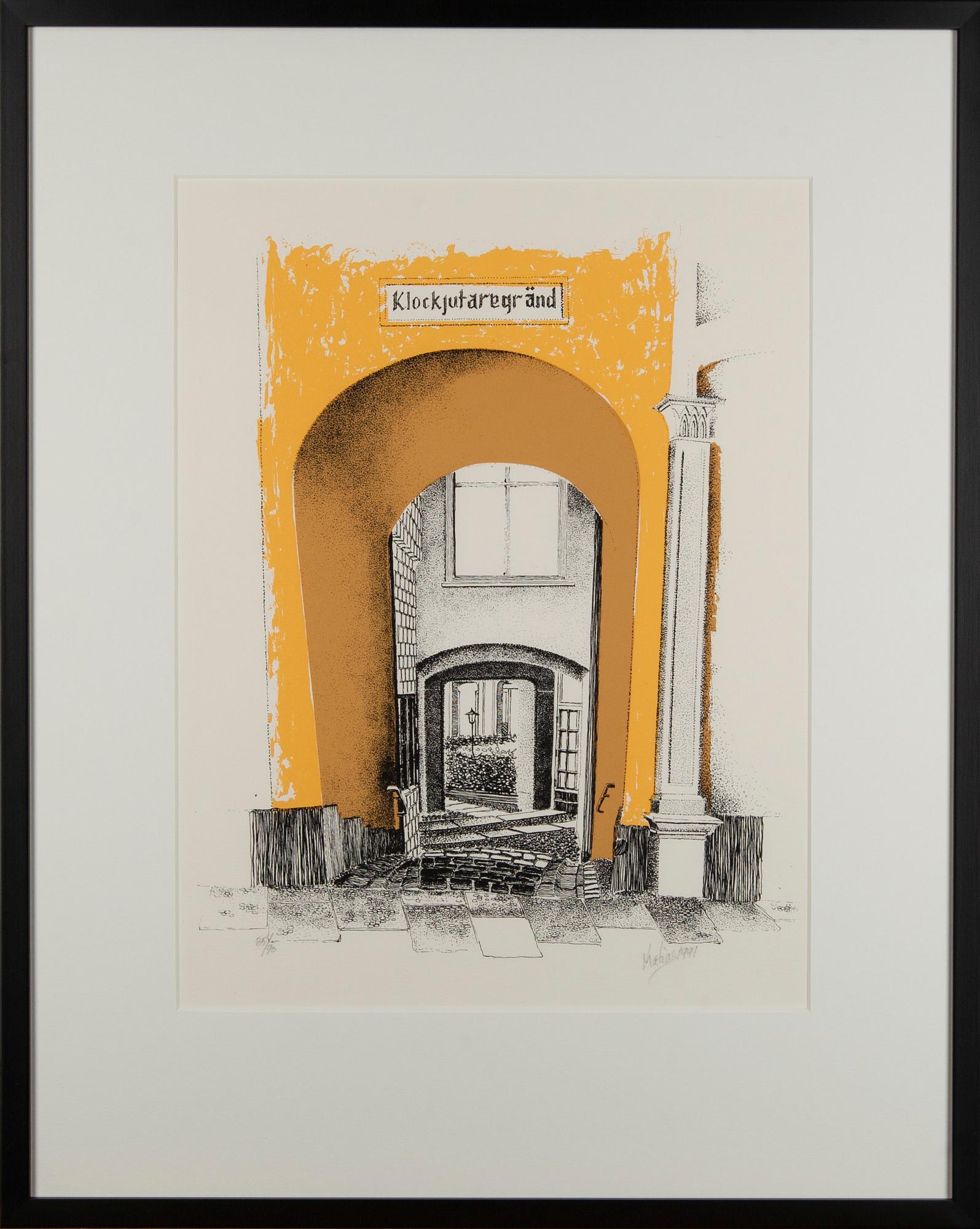 MATIAS (MATIAS VÄLINEN), värilitografiat, 2 kpl, signeeratut, päivätyt 1991 sekä numeroidut 85/90 ja 18/20.