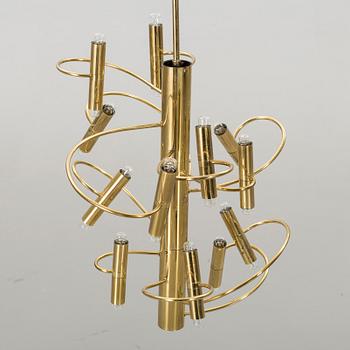 A BRASS CEILING LAMP FROM THE SECOND HALF OF 20TH CENTURY.