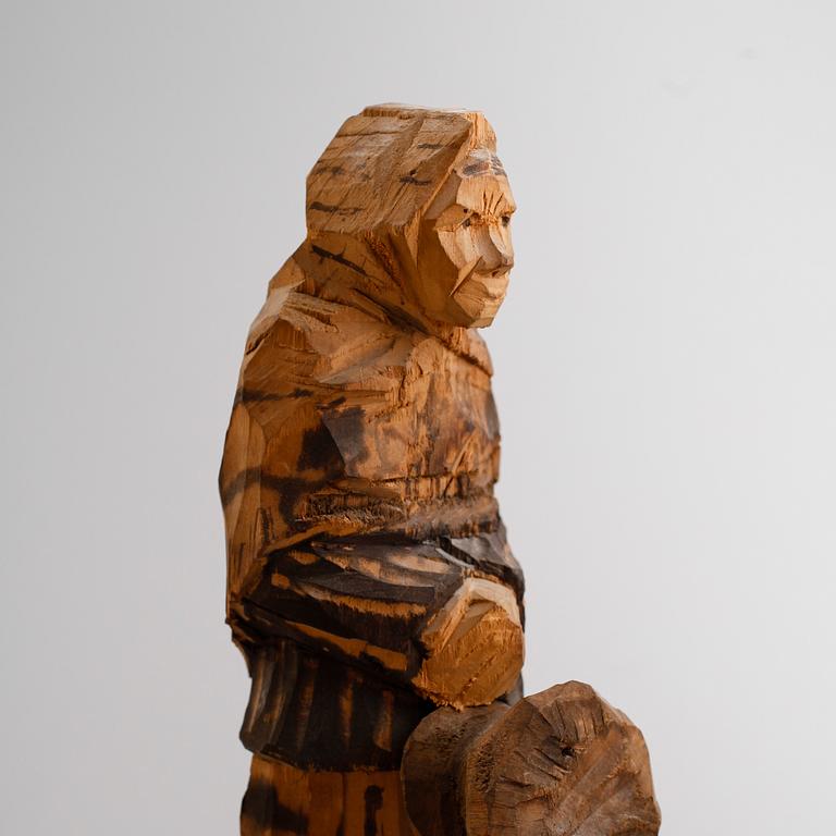 AXEL PETERSSON DÖDERHULTARN, 6 delar, Auktionsgrupp, snidat trä.