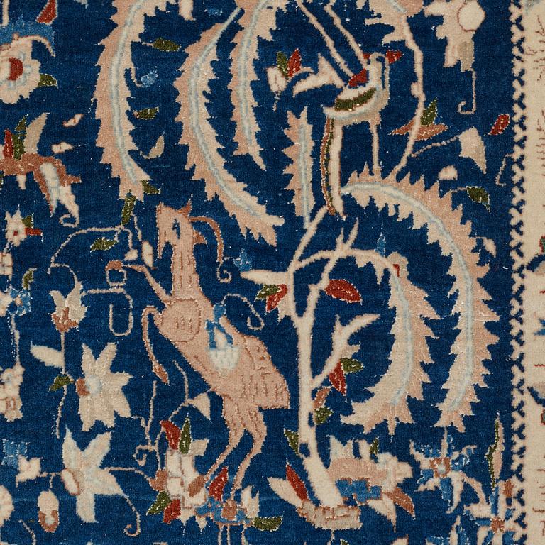 A CARPET, a semi-antique/old Nain, ca 267 x 163,5 cm.