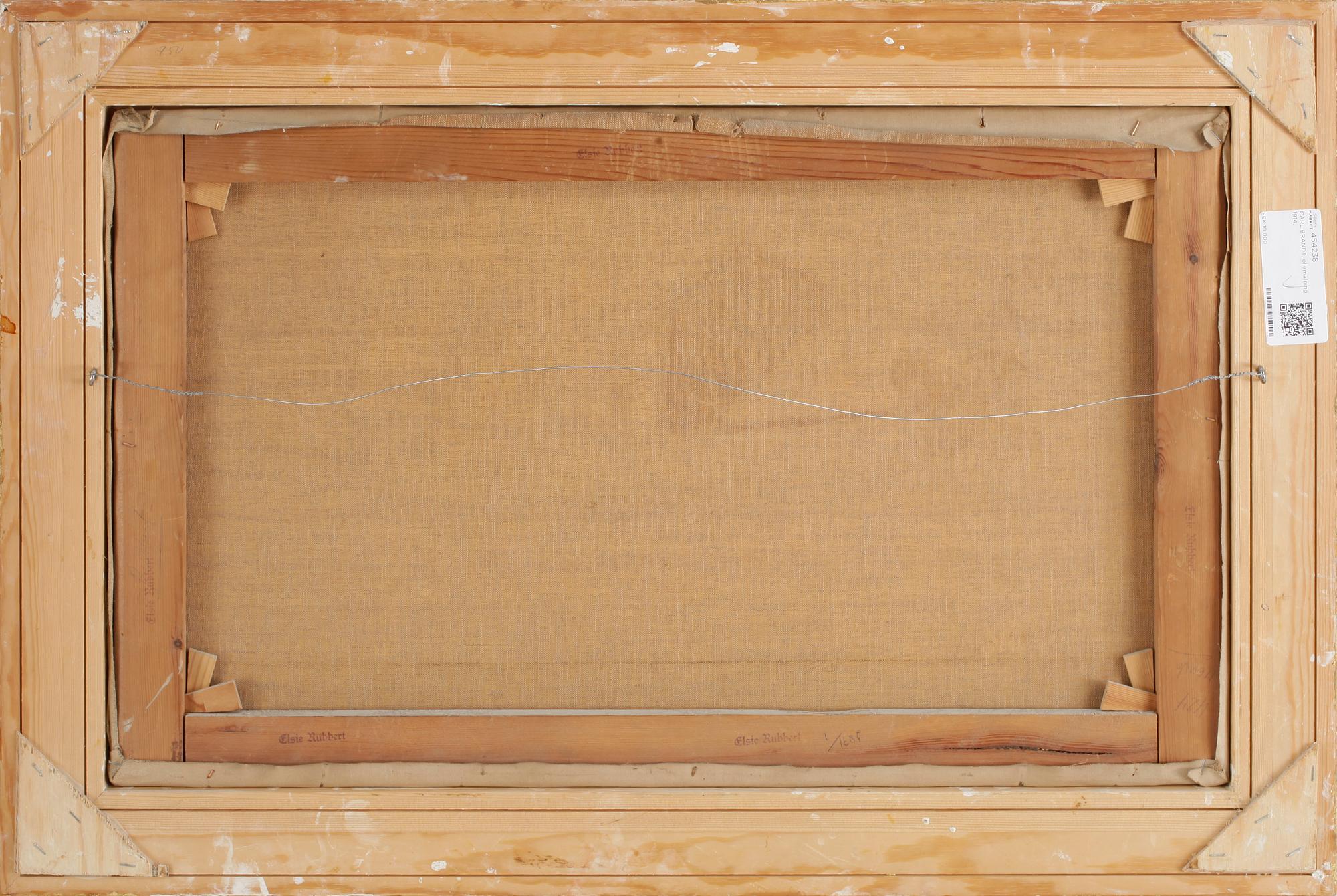 CARL BRANDT, olja på duk, signerad o daterad 1914.