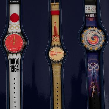 Swatch historical Olympic games collection.