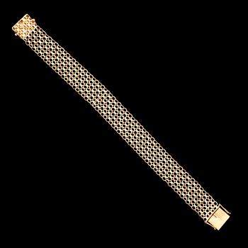 ARMBAND, 18 k guld, 1967, x-länk. Vikt ca 15 gram.