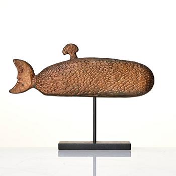 Stig Lindberg, a patinated bronze sculpture, Scandia Present, Sweden, 1970s.