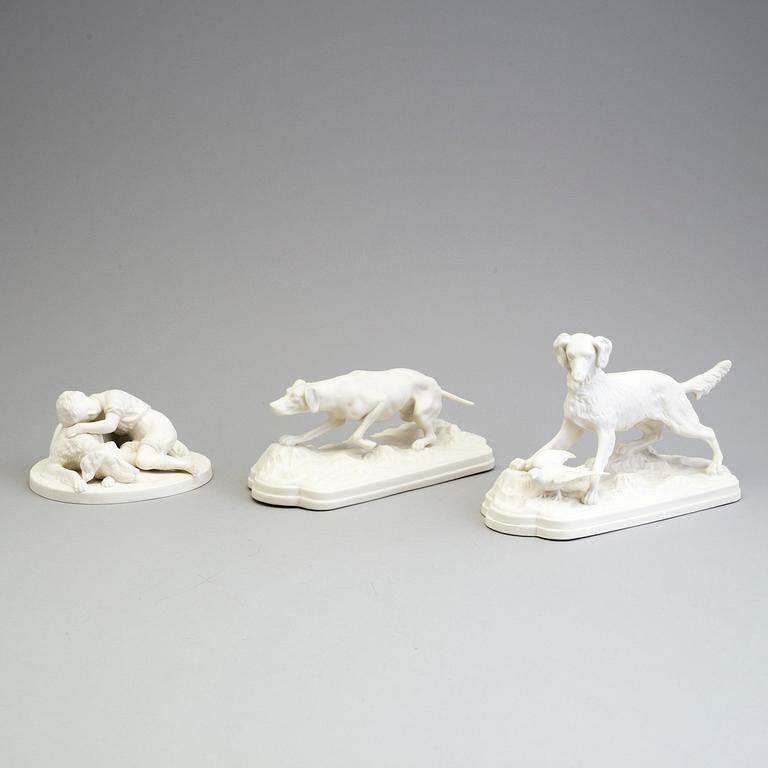 THREE PARIAN FIGURES, Gustafsberg 1893-1929.