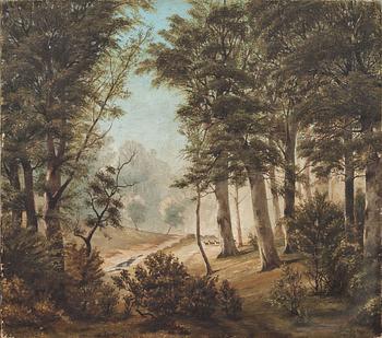 OKÄND KONSTNÄR, olja på duk, signerad A Fagerberg? 1800-talets slut/omkring 1900.