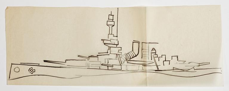 GÖSTA ADRIAN-NILSSON, sketchpad, 1920/30's, by the artist's own hand inscribed GAN with indian ink on the cover.