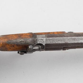 Slaglåspistol, Robert Wheeler & Son, Birmingham, 1830/40-tal.