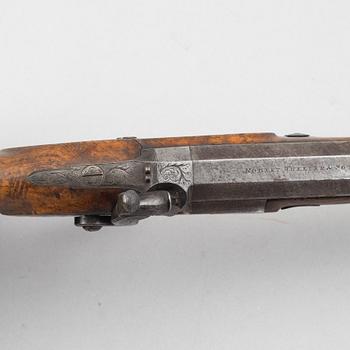 Percussion pistol, Robert Wheeler & Son, Birmingham, 1830s/40s.