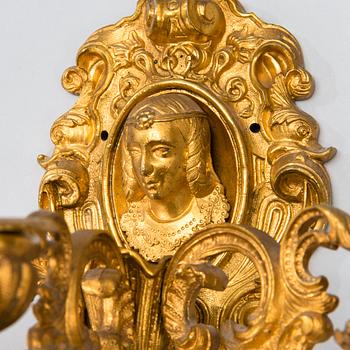 A pair of wall sconces from the last quarter of the 19th Century.