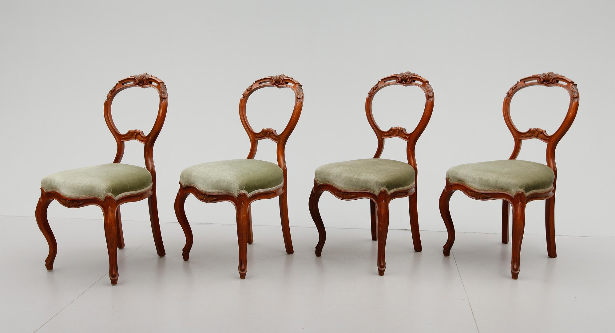 STOLAR, 4 st, rokokostil, sent 1800-tal.