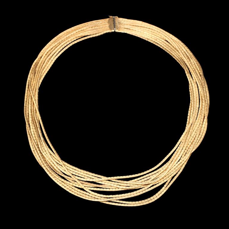 A Italian made gold necklace.