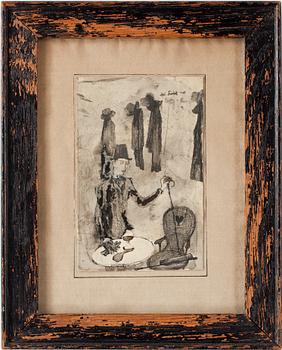 6. Axel Fridell, AXEL FRIDELL, Wash and ink on paper, signed and dated -15.