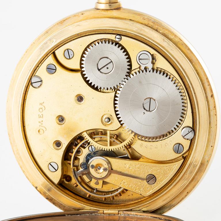 Omega, pocket watch, hunter, 52 mm.