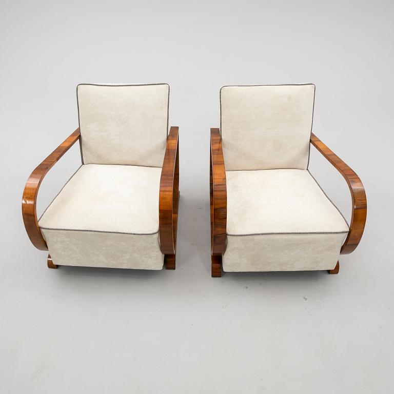Fåtöljer ett par Art Deco 1900-talets första hälft.