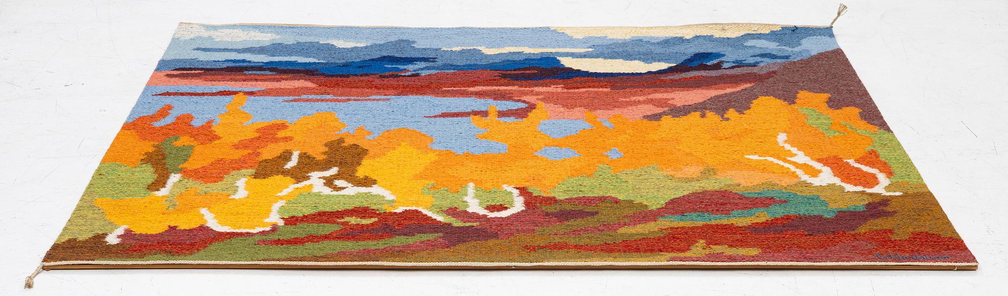 Gösta Hedström, picture tapestry, "Autumn at Lapporten", Gammelstad Handväveri.