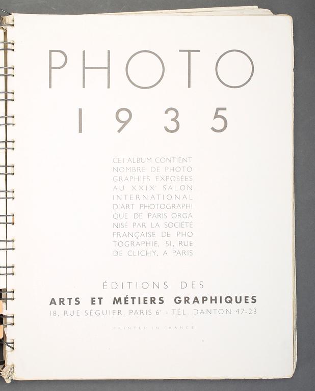FOTOBÖCKER, 3 st, Photo Graphie, 1931, 1935, 1936, Edition des Arts et Métiers Graphiques, Paris.