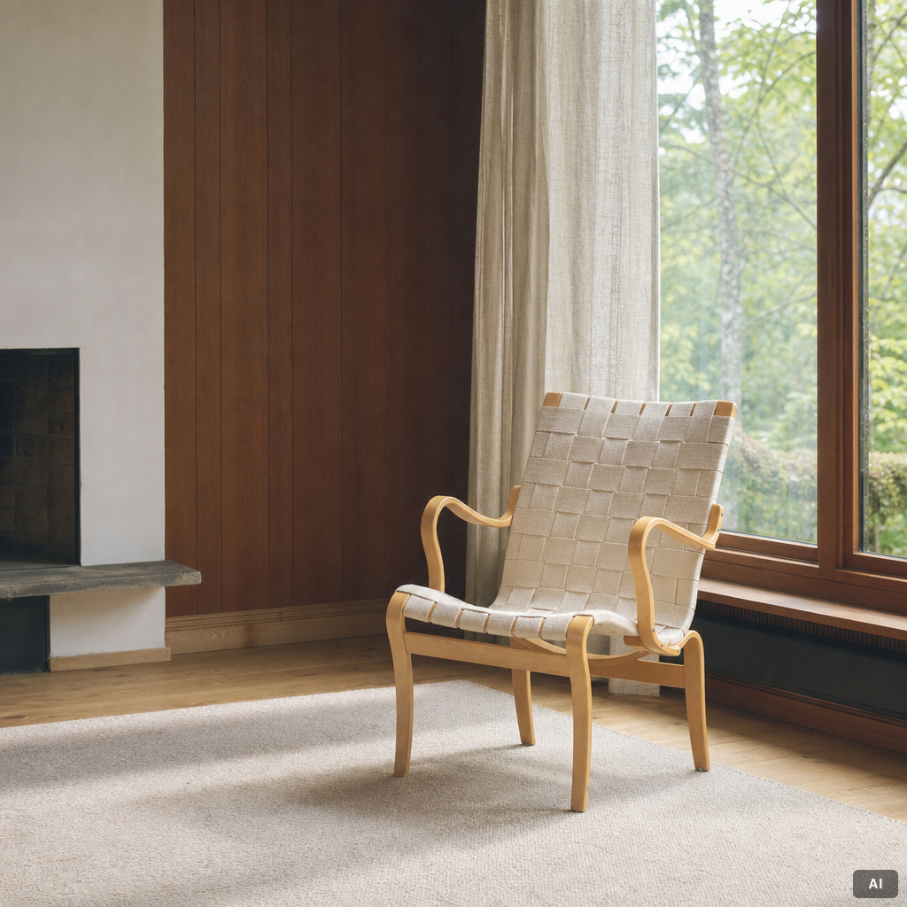 Bruno Mathsson, Armchair, "Eva", Bruno Mathsson International, Värnamo year 2000.