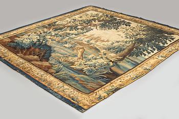 A tapestry, "Verdure", tapestry weave, ca 312-318 x 302-307 cm, Aubusson around 1700-first half of the 18th century.