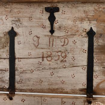 A chest, dated 1852.