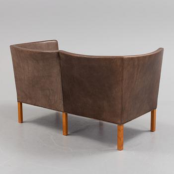 BØRGE MOGENSEN, a leather upholstered sofa model 2214 from Fredericia Furniture, 21st Century.