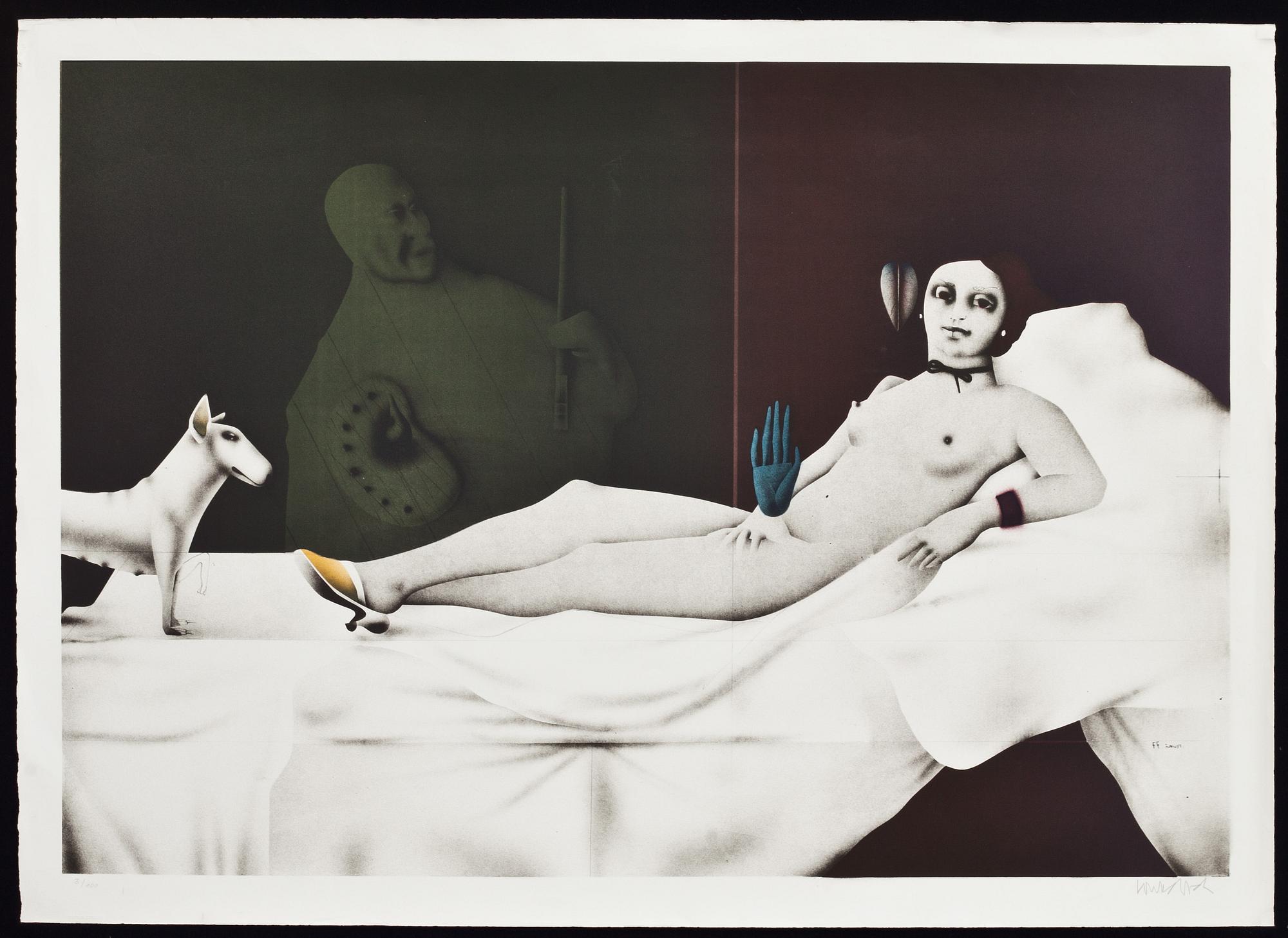 PAUL WUNDERLICH, färglitografi, signerad och numrerad 3/100.