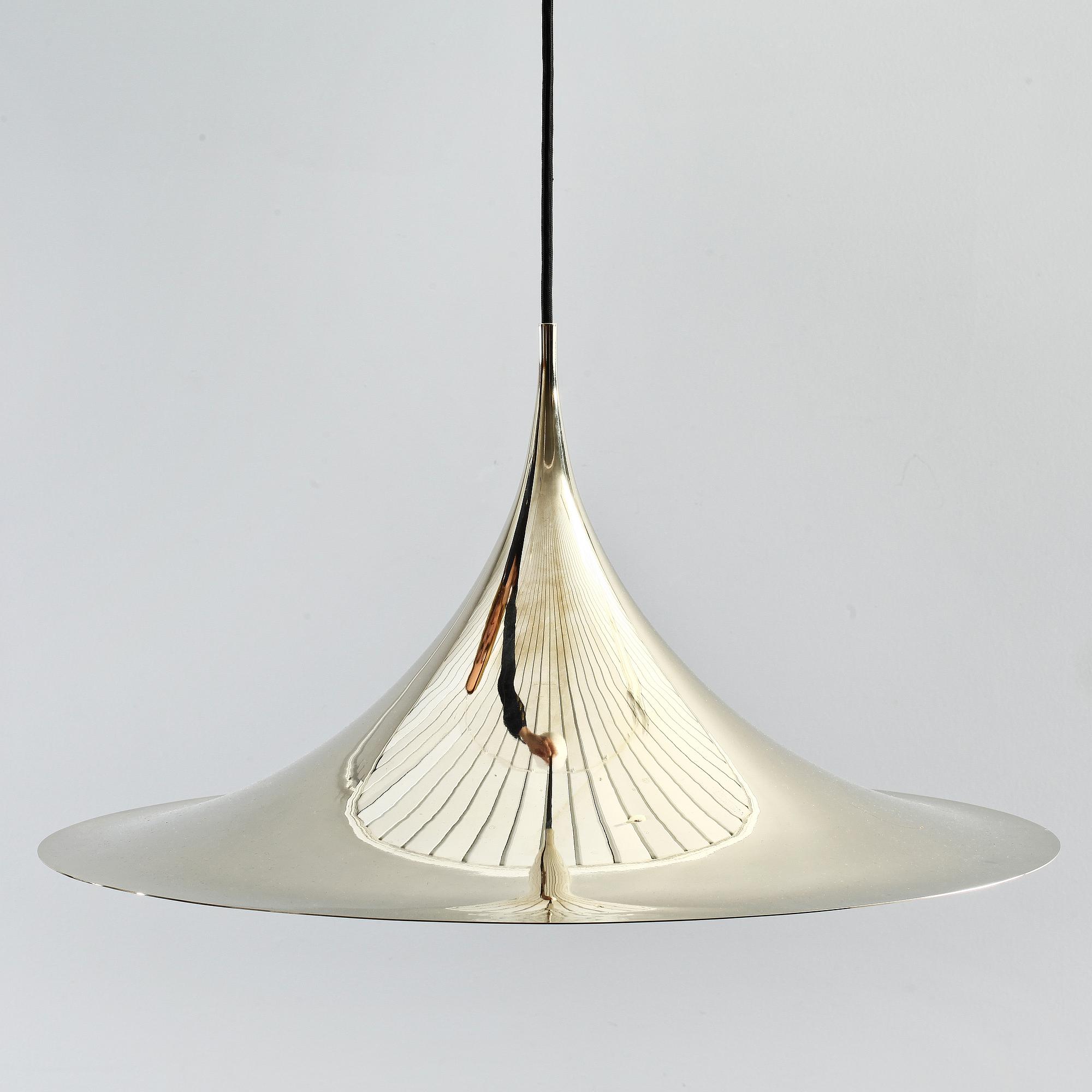 TAKLAMPA, "Semi-pendel", Claus Bonderup, Fog & Mørup, 1900-talets tredje kvartal. H 30, diam 60.