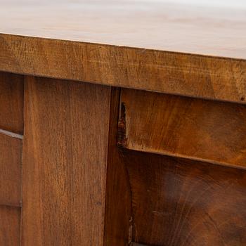 A Swedish Empire mahogany center table, early 19th century.