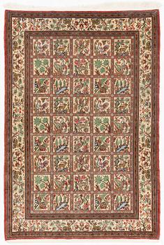 Rug, Ghom, approx. 200 x 136 cm.