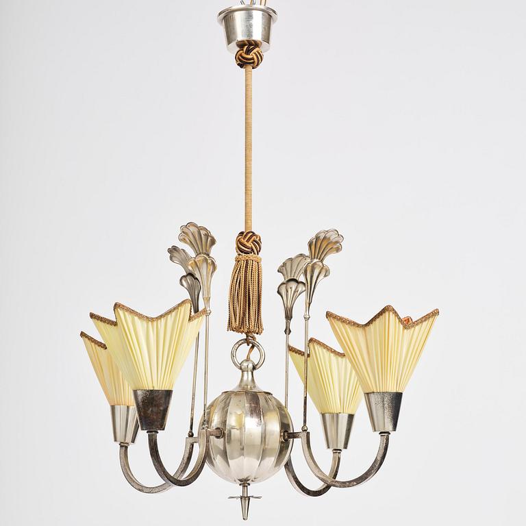 Elis Bergh, a Swedish Grace ceiling lamp, C.G. Hallberg, Stockholm, 1920s.