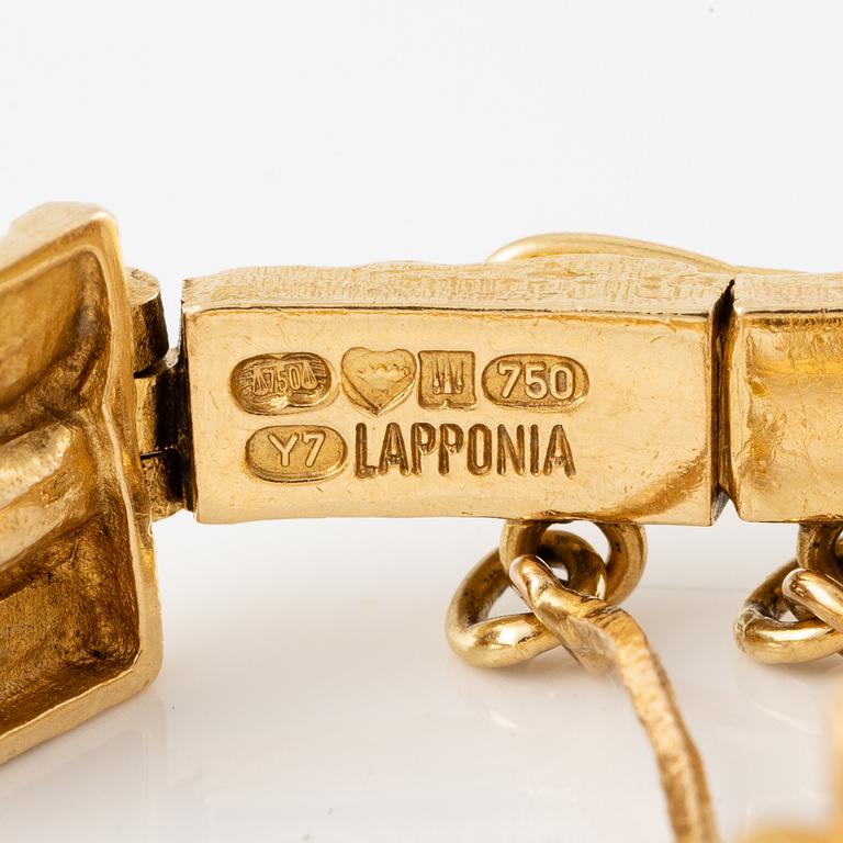 Björn Weckström, armband 18K guld med åttkantslipade diamanter "Diamantetapper", för Lapponia.