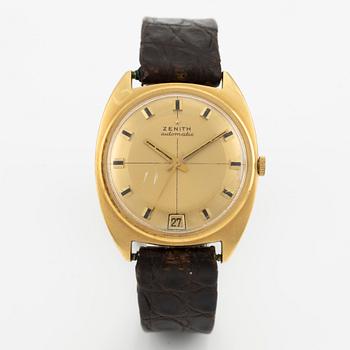 Zenith, wristwatch, 18K gold, 33 mm.