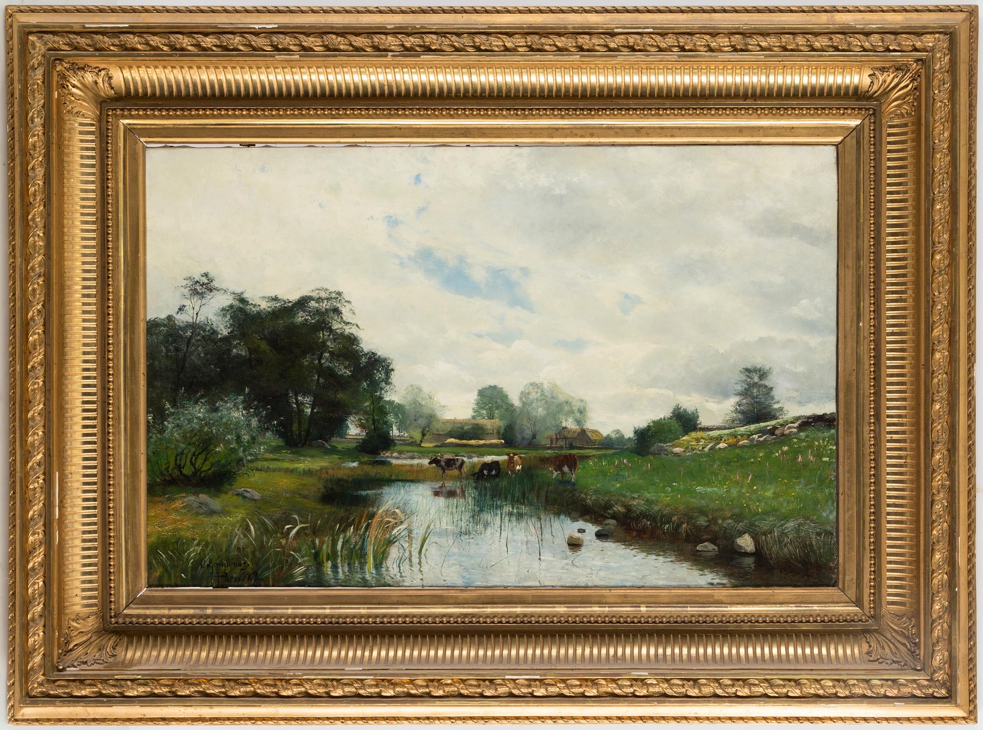 OLOF KRUMLINDE, olja på duk, signerad och daterad Paris (18)82.