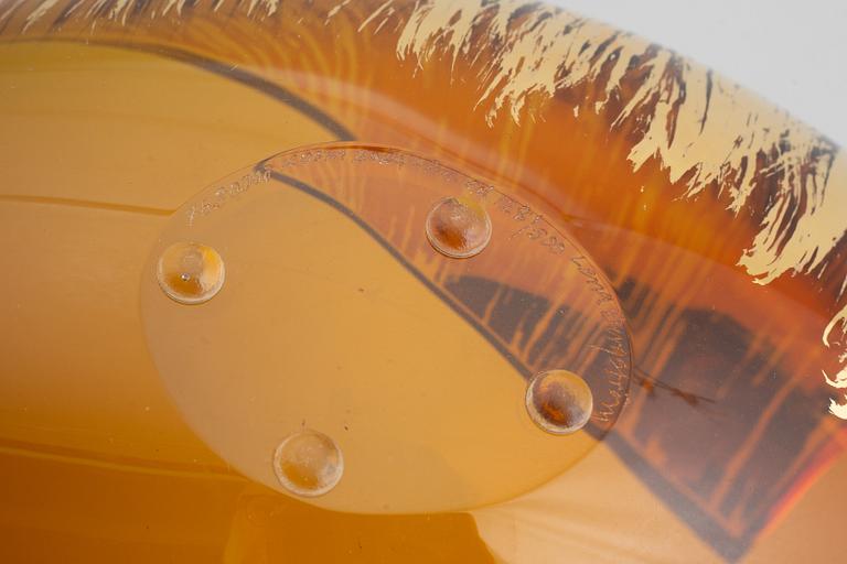 Lena Bergström, a 'Planets' glass sculpture/bowl from Kosta, Sweden. Signed and numbered 128/500.