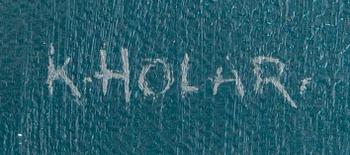 Knud Holar , olja på duk signerad.