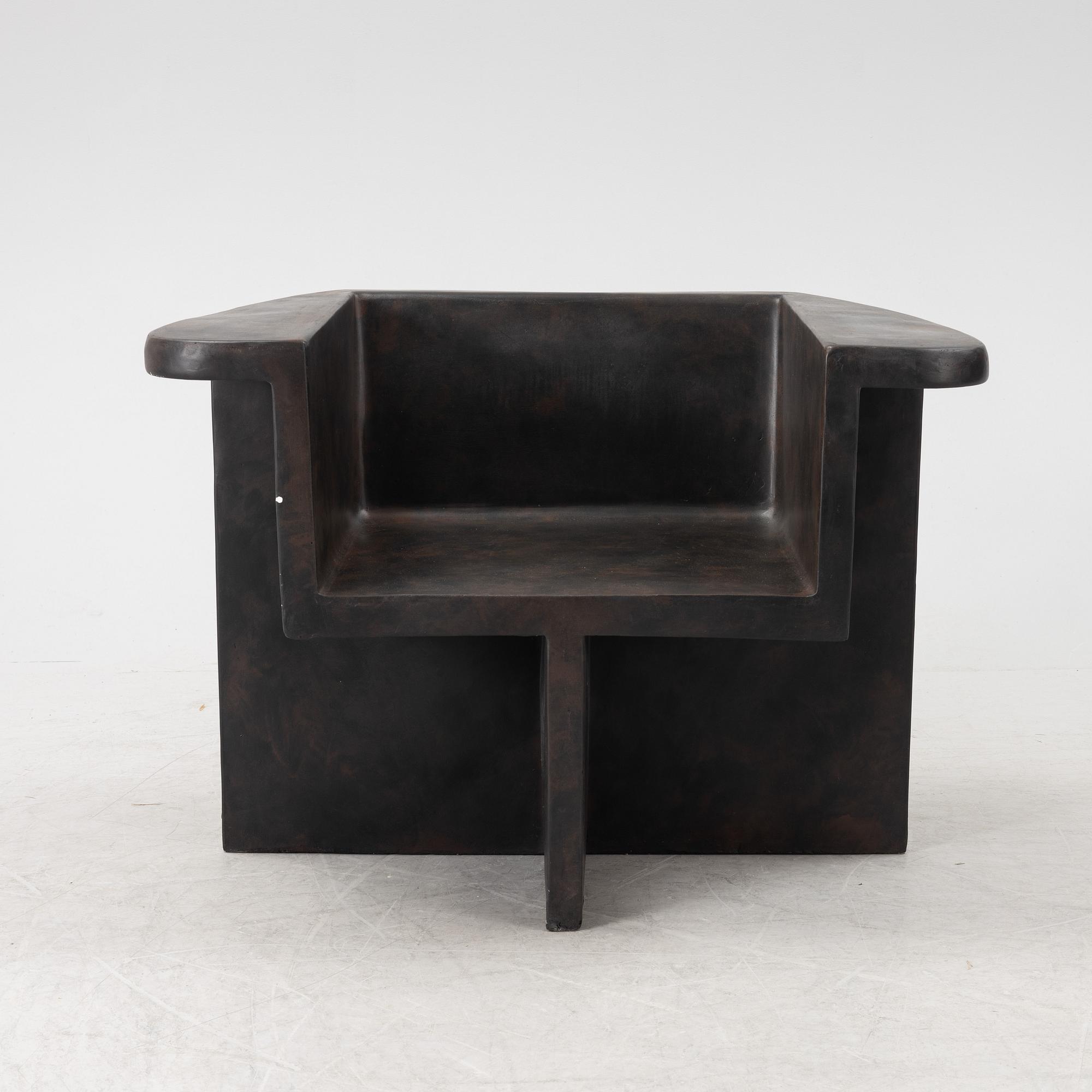 Kristian Sofus Hansen & Tommy Hyldahl, 
"Brutus Lounge Chair - Coffee" 101 Copenhagen, Denmark.