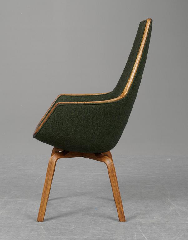 ARNE JACOBSEN, fåtölj, "Giraffen", Fritz Hansen, Danmark 1958.