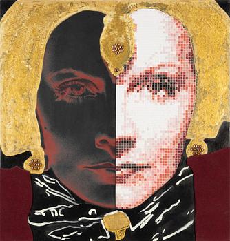 Lars Tunebo, mixed media and assemblage on panel signed dated 07 verso.