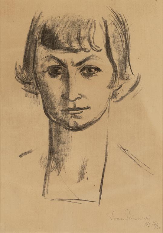 Isaac Grünewald, litografi, signerad 18/30.