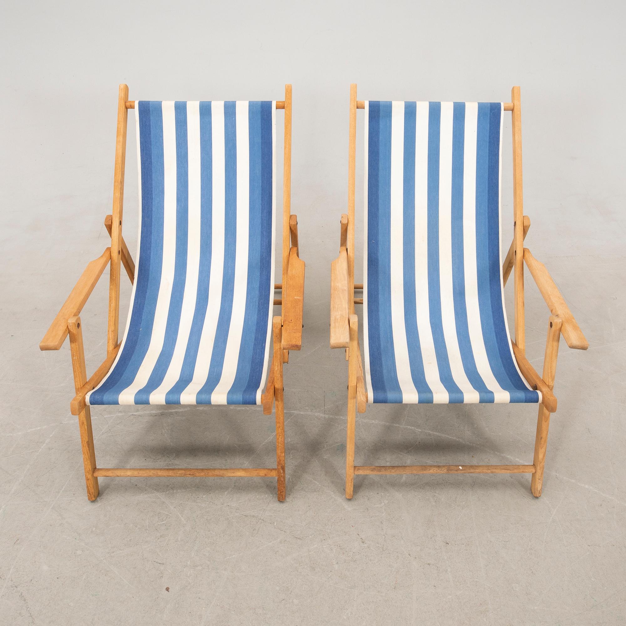Sun loungers a pair.