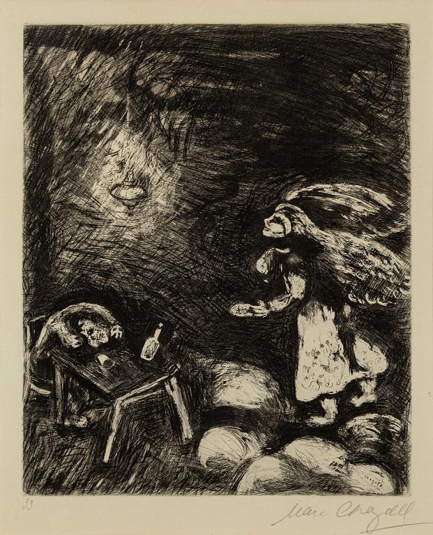 Marc Chagall, etching, signed in pencil.