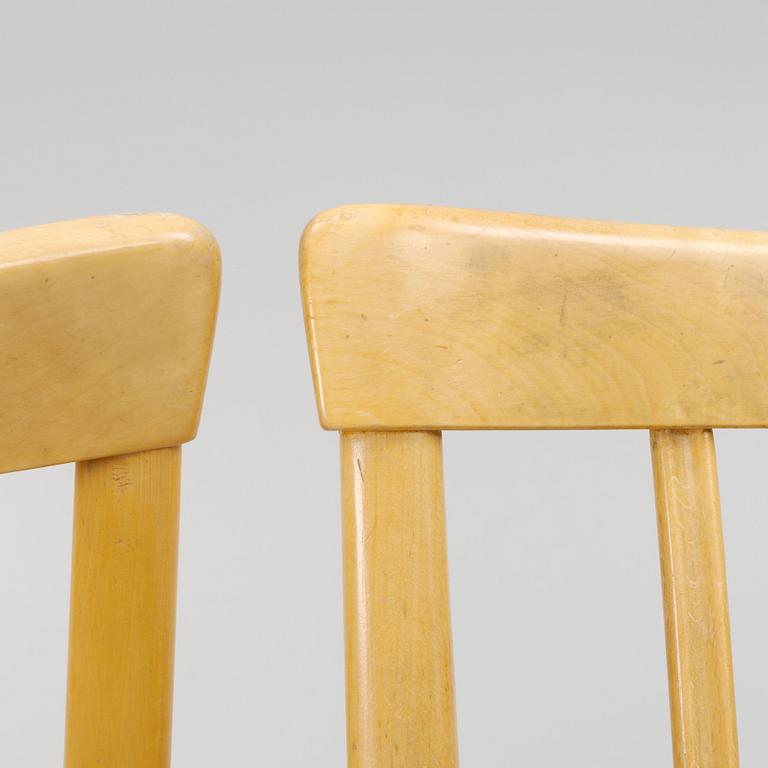 Carl Malmsten, six chairs, model Herrgården, produced by Åfors furniture factory, second half of the 20th century.