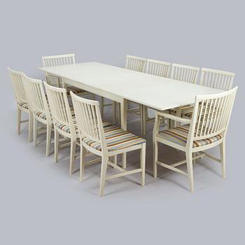 Olli Borg, A 11 pieces "Anjala" dining suite by Asko, 1960/70s.