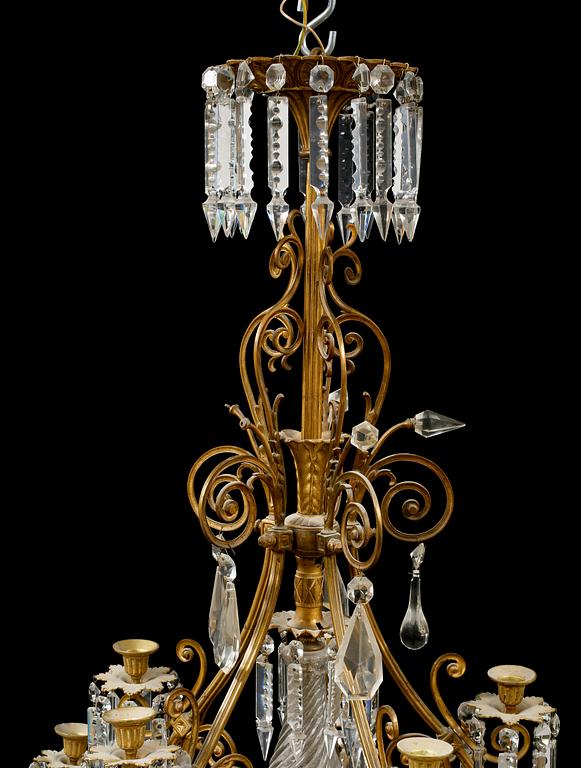 LJUSKRONA, 1800-talets andra hälft. Höjd ca 120 cm.