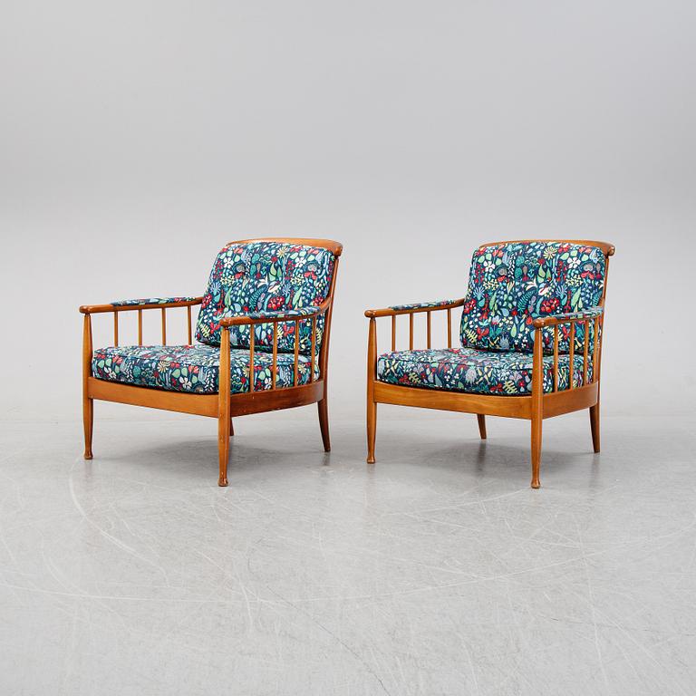 A pair of 'Skrindan' armchairs by Kerstin Hörlin-Holmquist for OPE möbler.