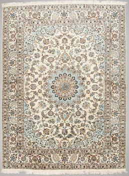 A CARPET, Nain, part silk, sk 9 LAA ca 392 x 296 cm.