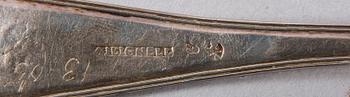 BESTICK, 8 st, silver, bl a Zethelius, 1775-1858.