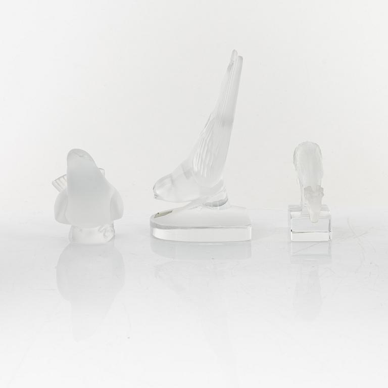 A group of the glass figurines, Lalique, France.