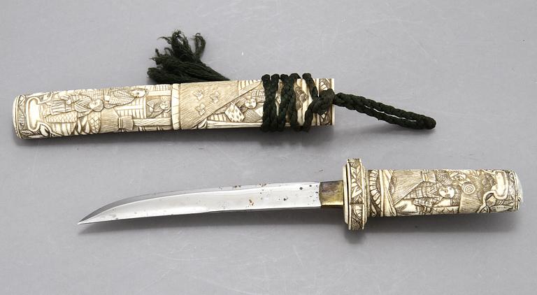 KNIV, ben, orientalisk, 1800/1900-tal.