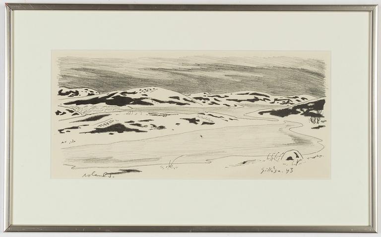 Roland Svensson, 3 litografier, signerade, en daterad -43 och 2 numrerade 16/30 samt 49/360.